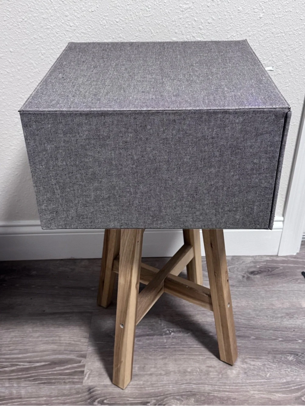 The Container Store Cambridge Drop-Front Sweater Box Grey EUC